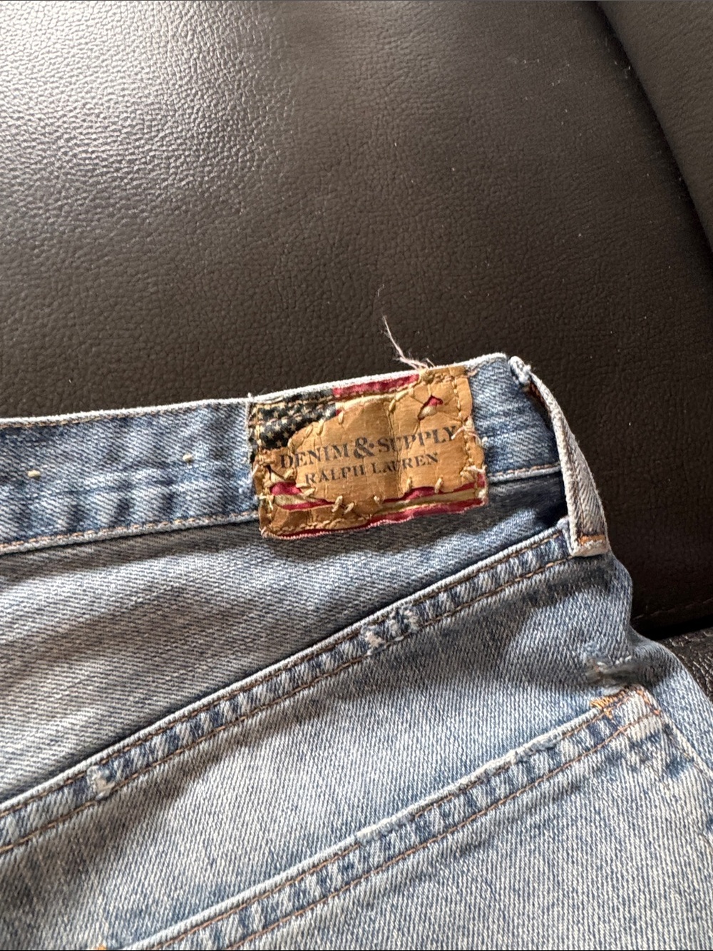 Ralph Lauren Distressed High-Rise Denim Shorts in Light Blue - Picture 3 of 5